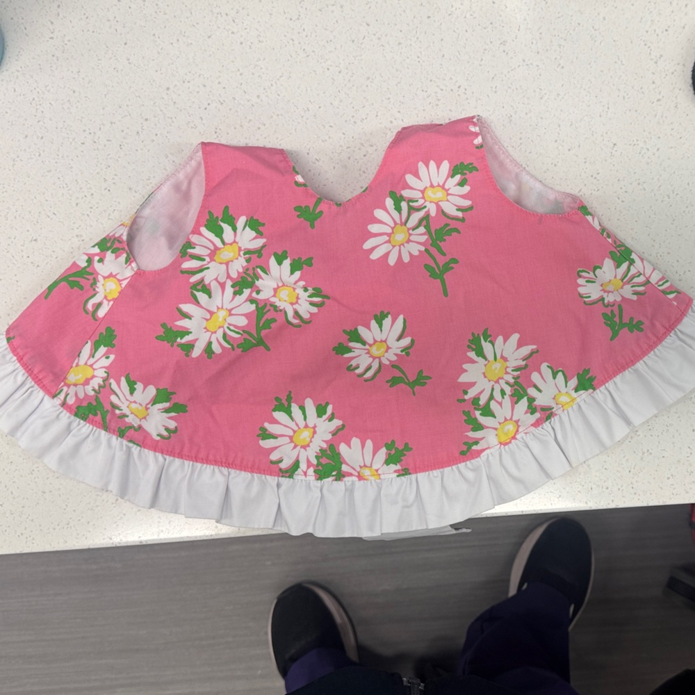 The Beaufort Bonnet Company Pink Daisy Ruffle Dress